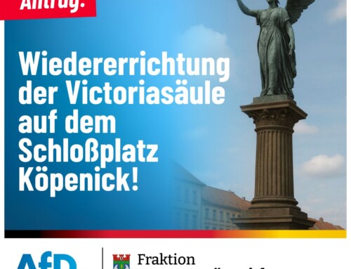 Wiedererrichtung der Victoriasäule auf dem Schloßplatz Köpenick 